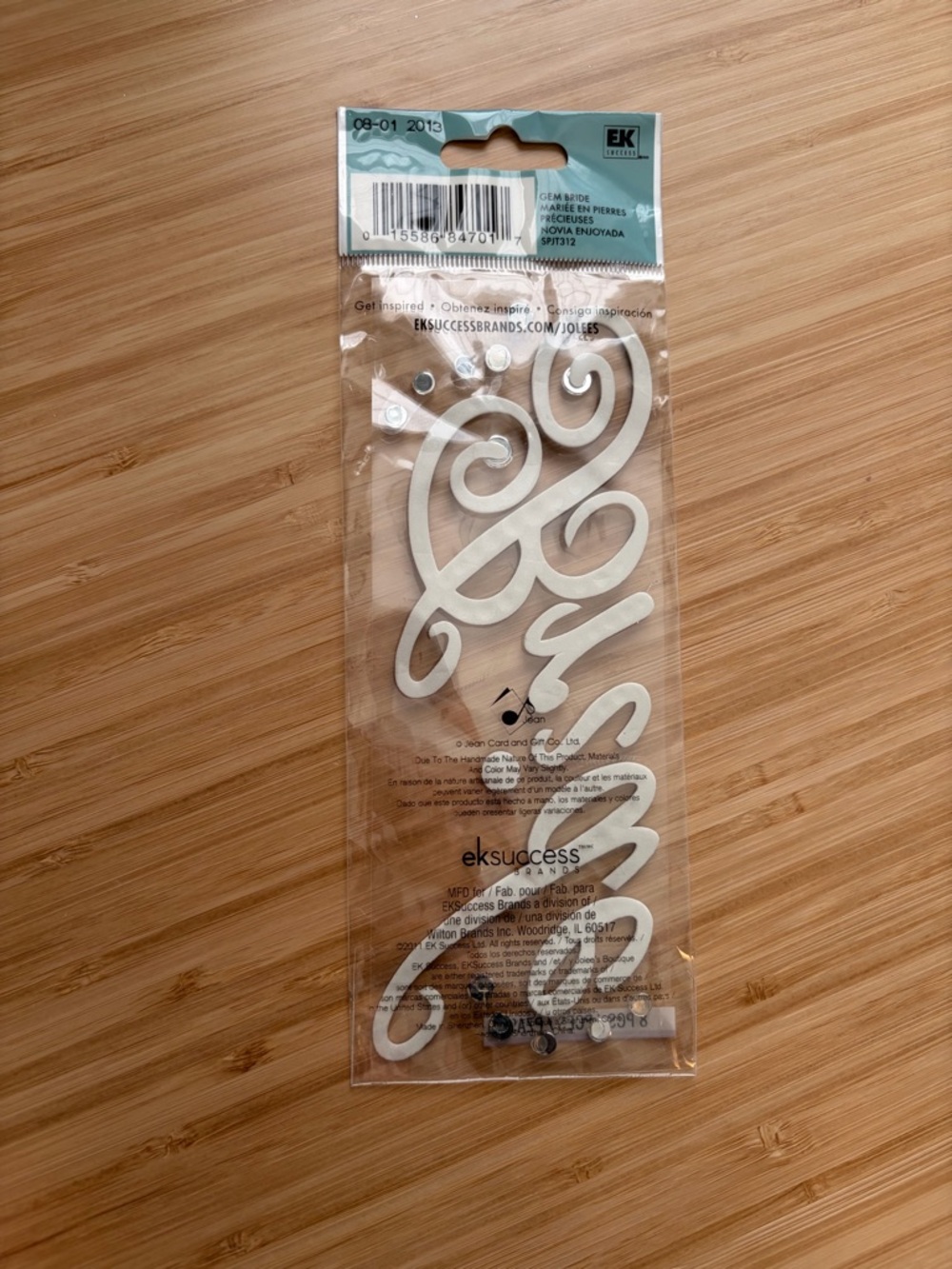 Hobby Lobby Silver Rhinestone 'Bride' Script Sticker - Picture 3 of 3